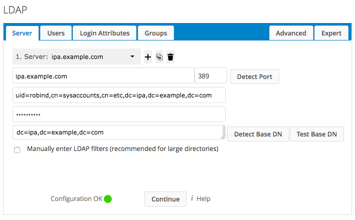 LDAP Server Configuration